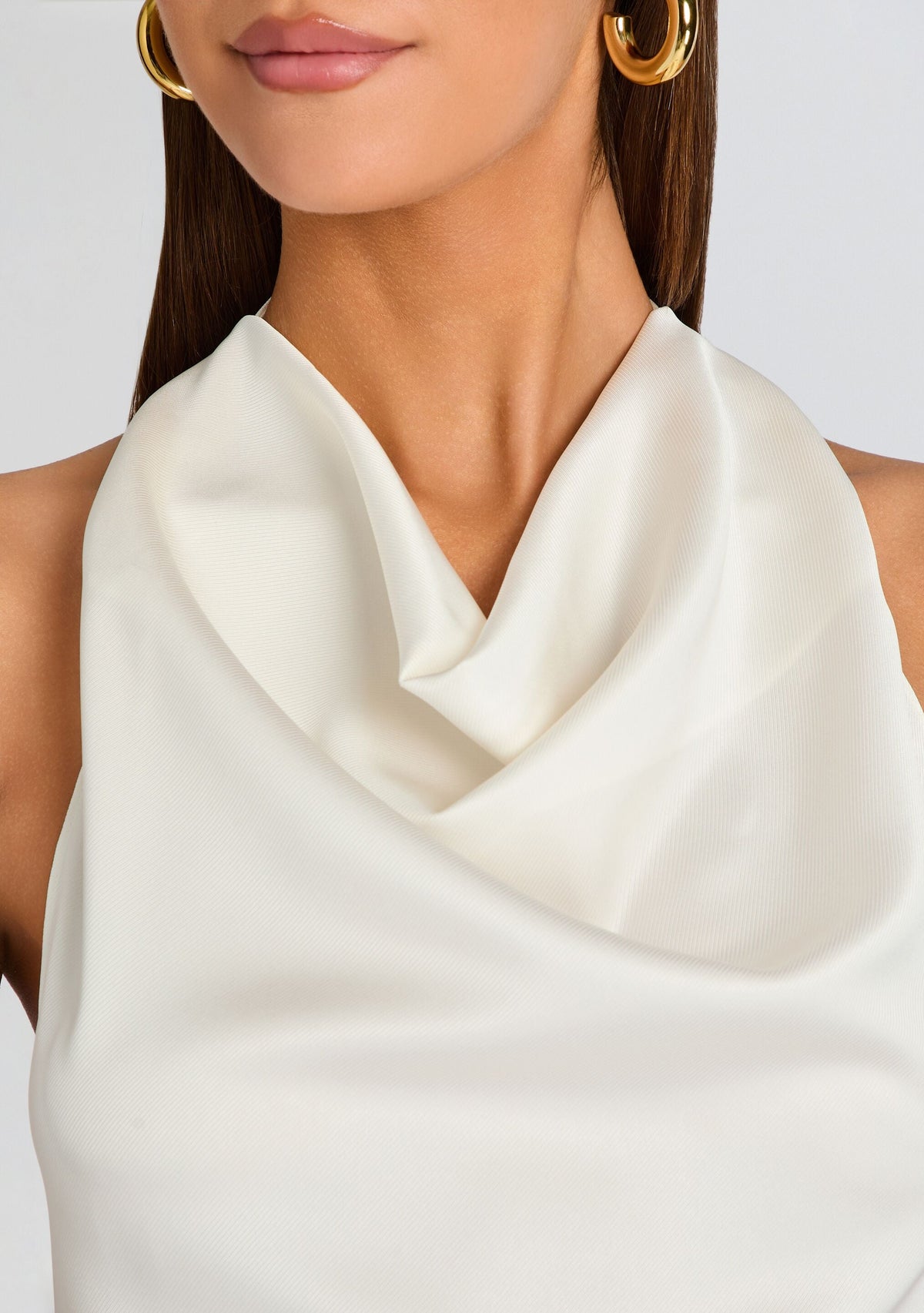 Nicola Satin Top by SEROYA in Navy Tile, product image 3