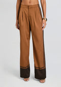 Marlowe Satin Pant by SEROYA in Bosun Brown Tile, product image 1