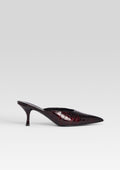 Bonnie Leather Mule by retrofête in Burgundy Croco, product image 1