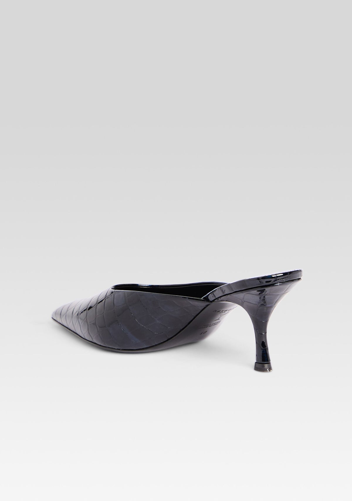 Bonnie Leather Mule by retrofête in Navy Croco, product image 5