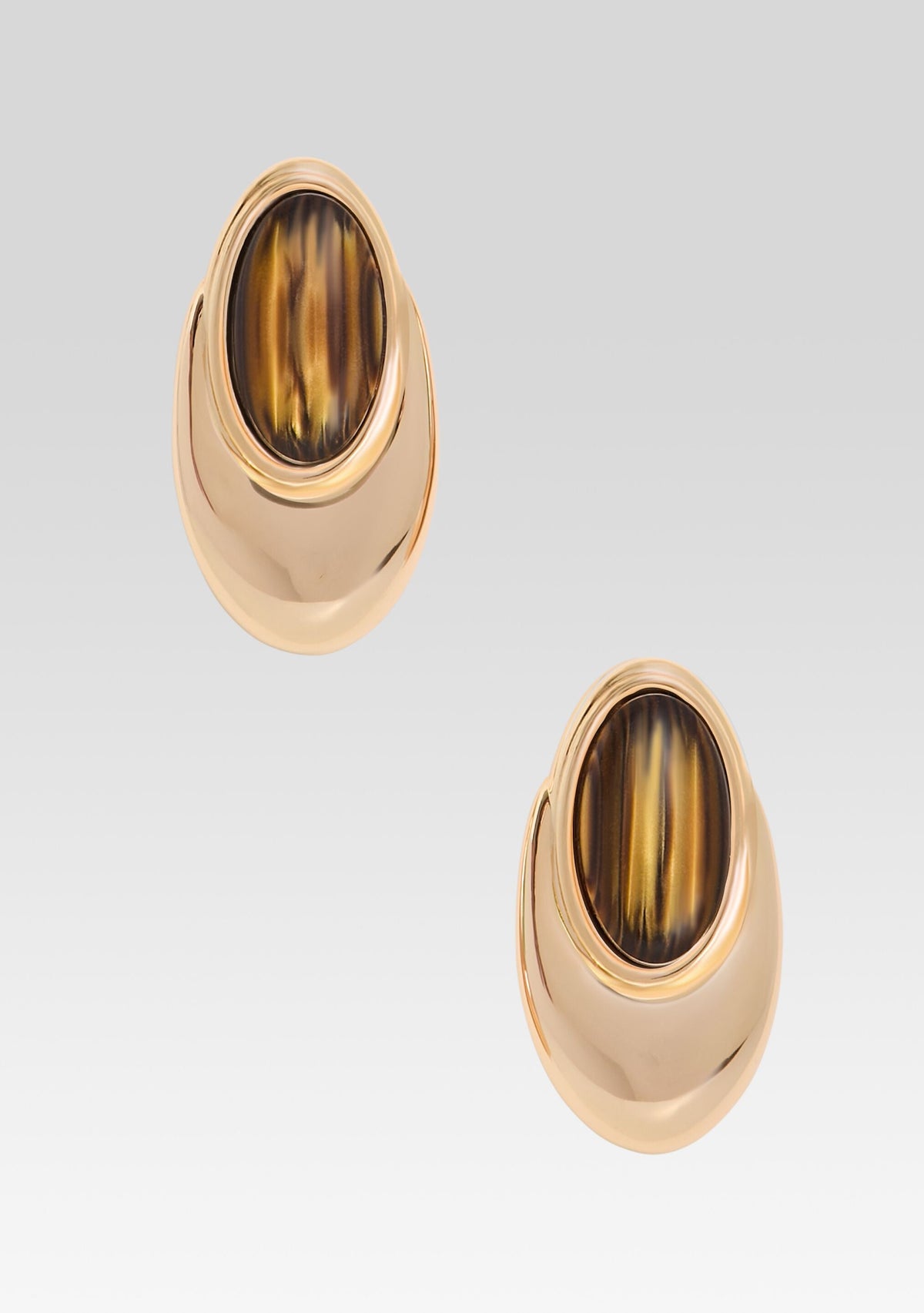 Blare Earring by retrofête in Tigers Eye/Gold, product image 1