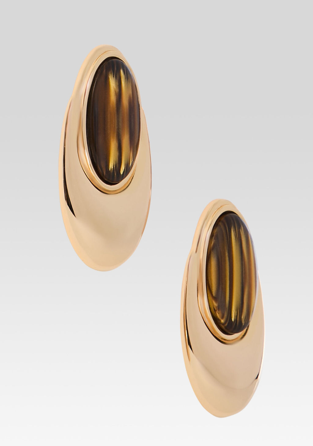 Blare Earring by retrofête in Tigers Eye/Gold, product image 3