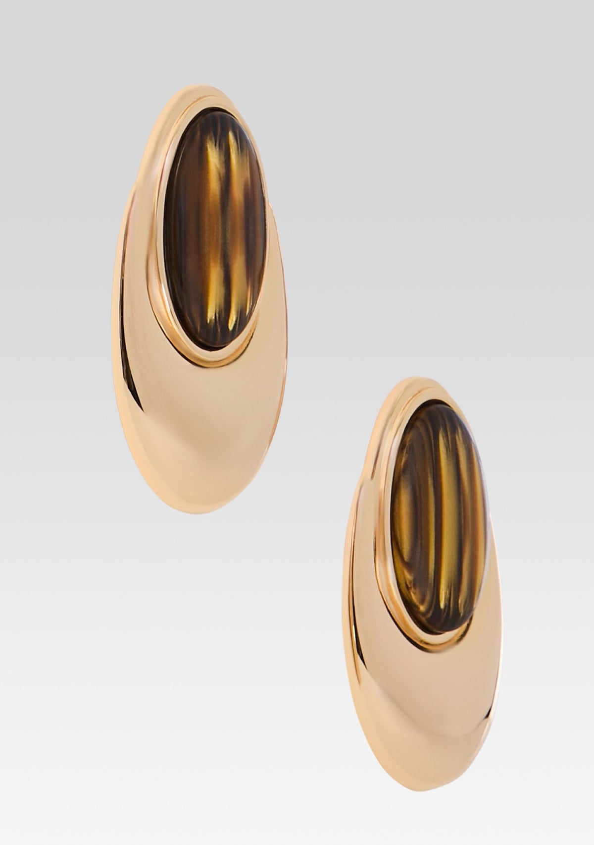 Blare Earring by retrofête in Tigers Eye/Gold, product image 3