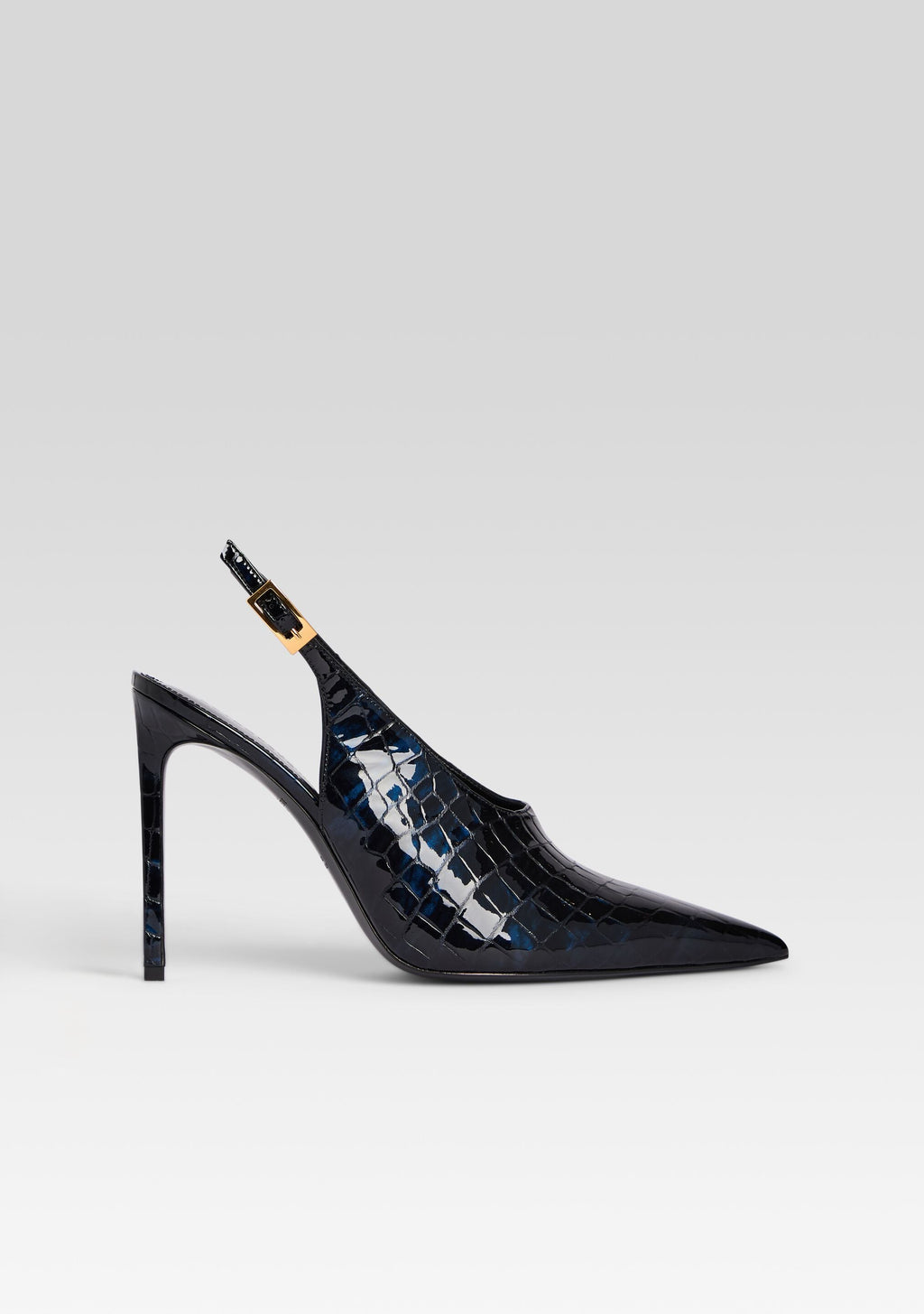 Celia Leather Slingback by retrofête in Navy Croco, product image 1
