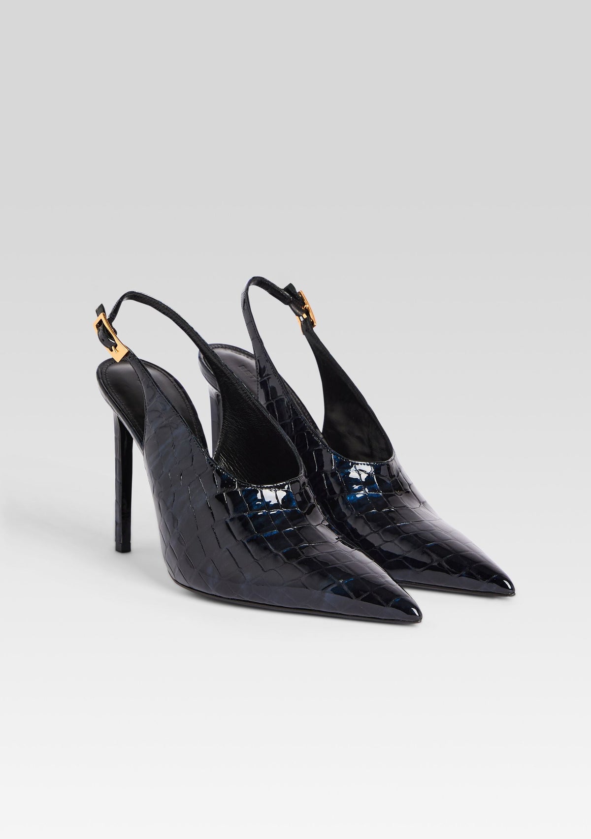 Celia Leather Slingback by retrofête in Navy Croco, product image 3