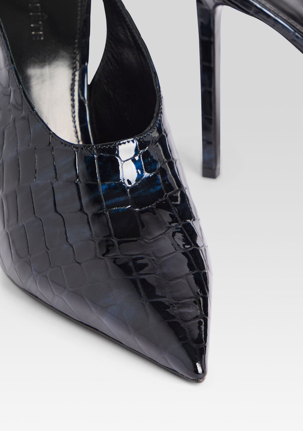 Celia Leather Slingback by retrofête in Navy Croco, product image 4