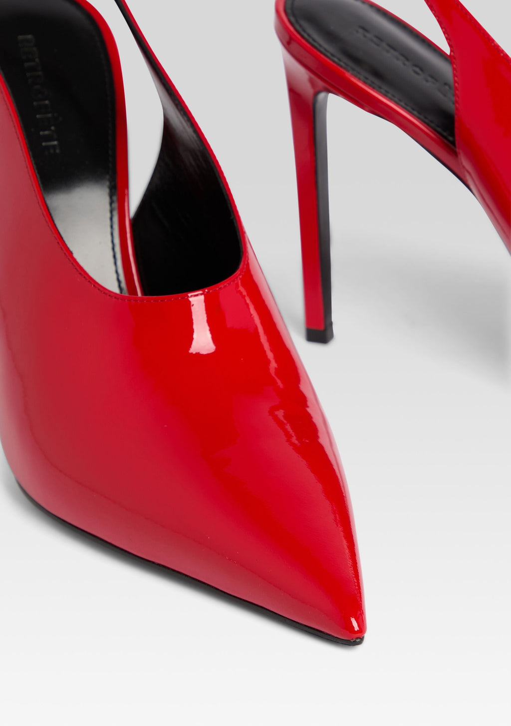 Celia Leather Slingback by retrofête in Red, product image 4