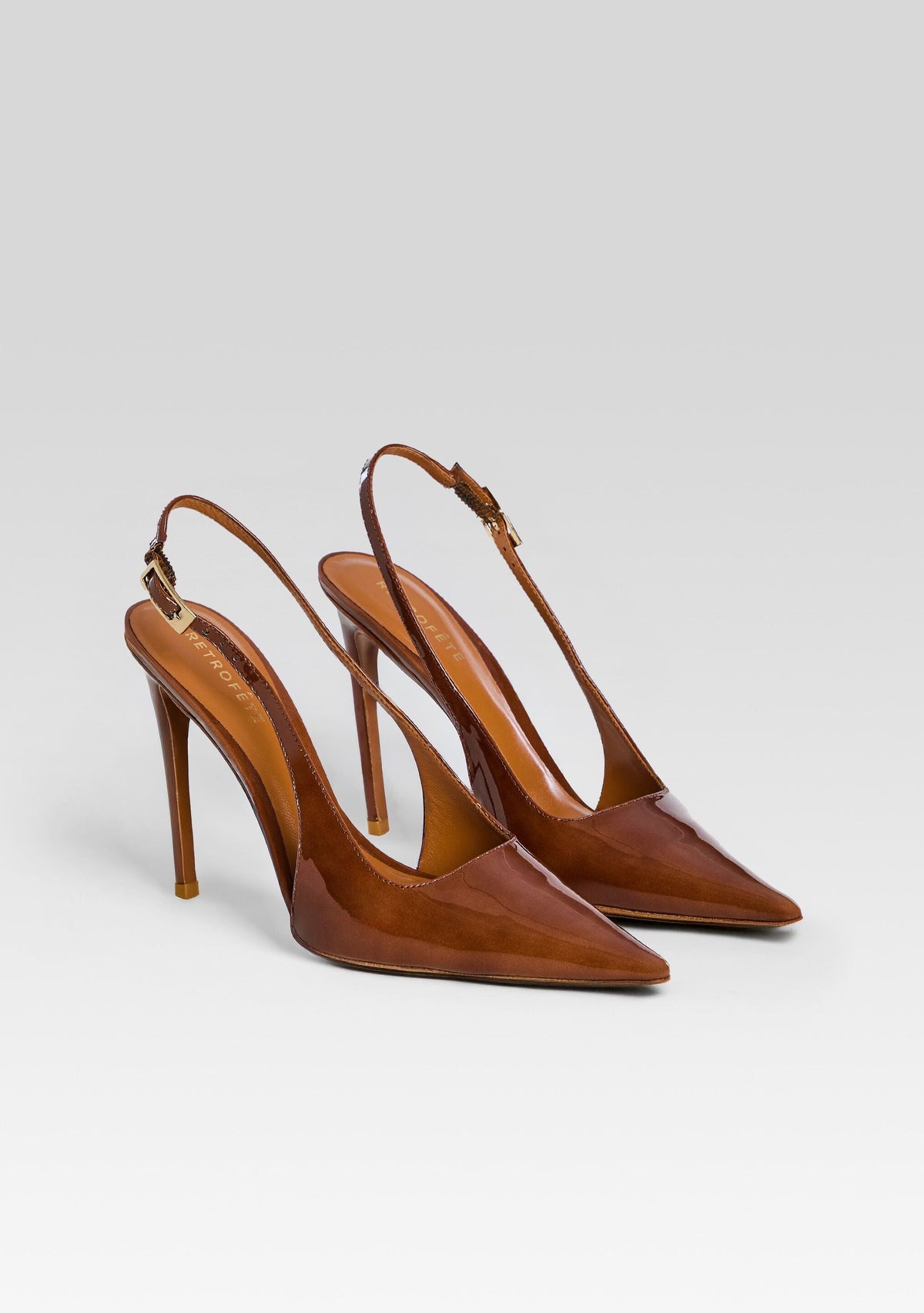 Cindy Slingback Heel by retrofête in Brown, product image 4