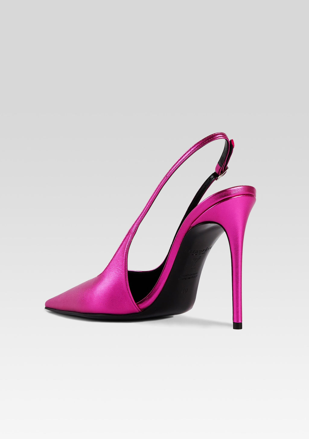 Cindy Slingback Heel by retrofête in Metallic Pink, product image 5