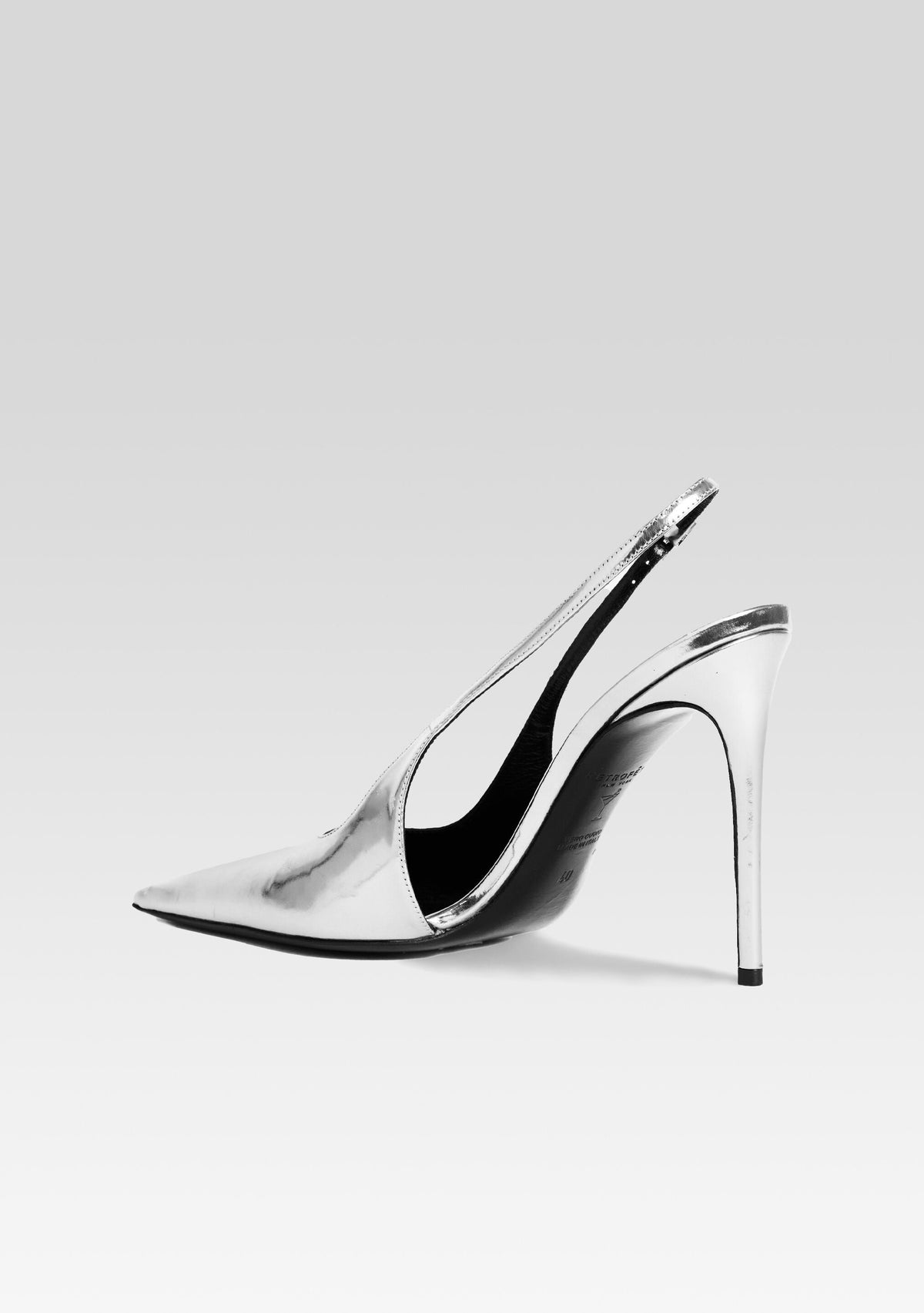 Cindy Slingback Heel by retrofête in Silver, product image 5