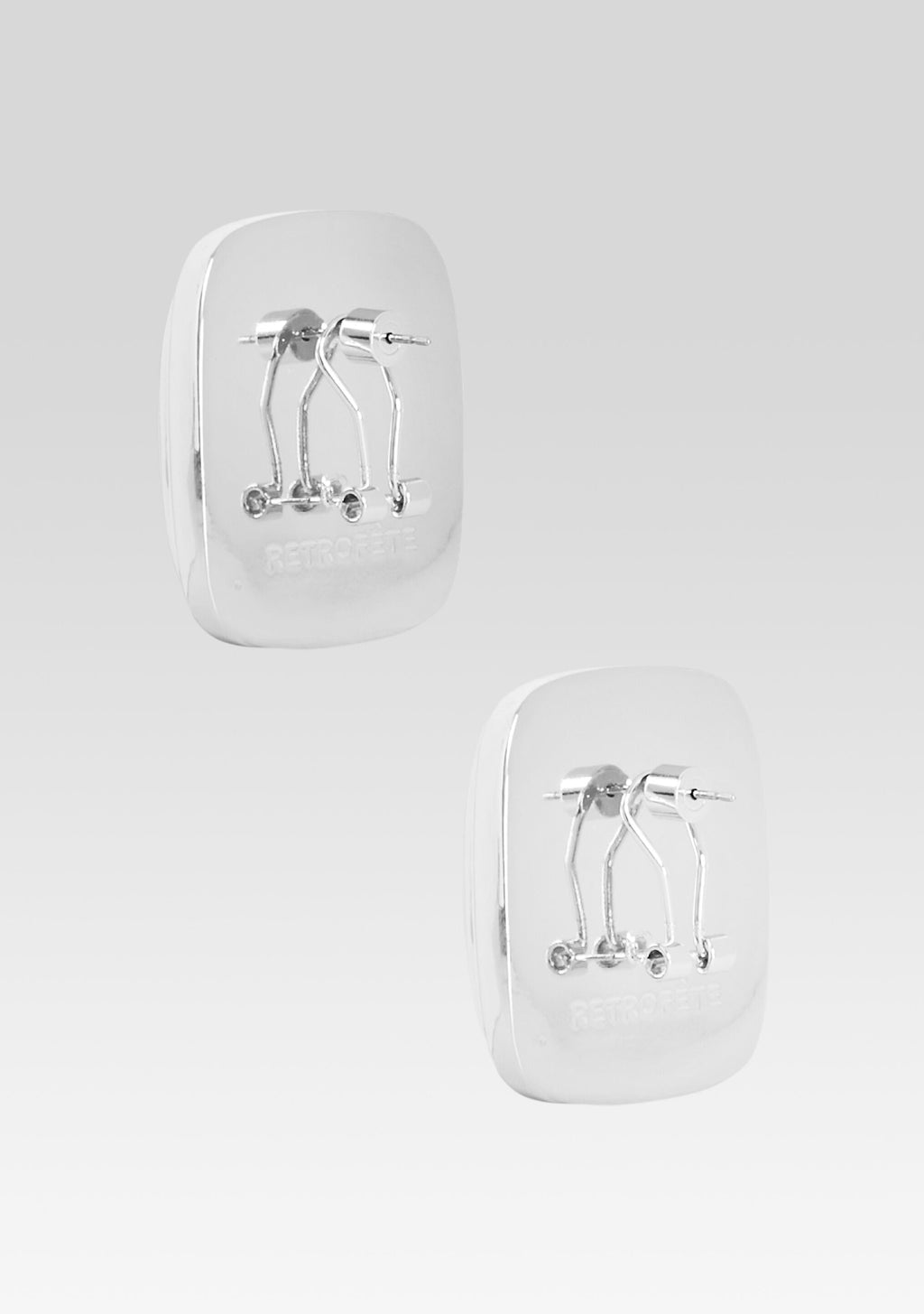 Clive Earring by retrofête in Silver/Crystal, product image 4
