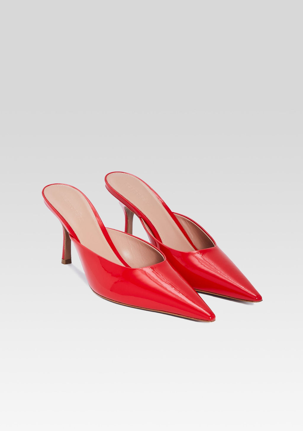 Daphne Leather Mule by retrofête in Red, product image 3