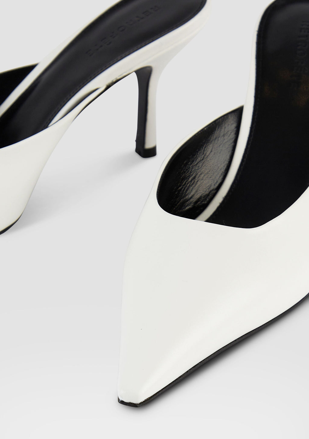 Daphne Leather Mule by retrofête in White, product image 4