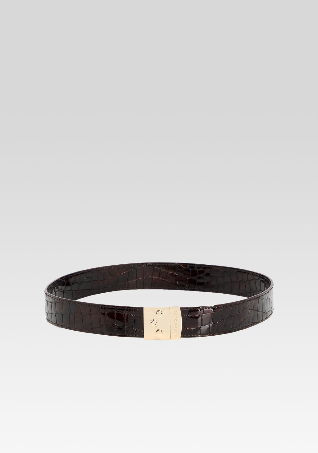 Celeste Belt by retrofête in Burgundy Croco, product image 1