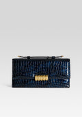 Phoebe Clutch by retrofête in Navy Croco, product image 1