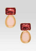 Beth Earrings by retrofête in Gold/PinkQuartz, product image 1