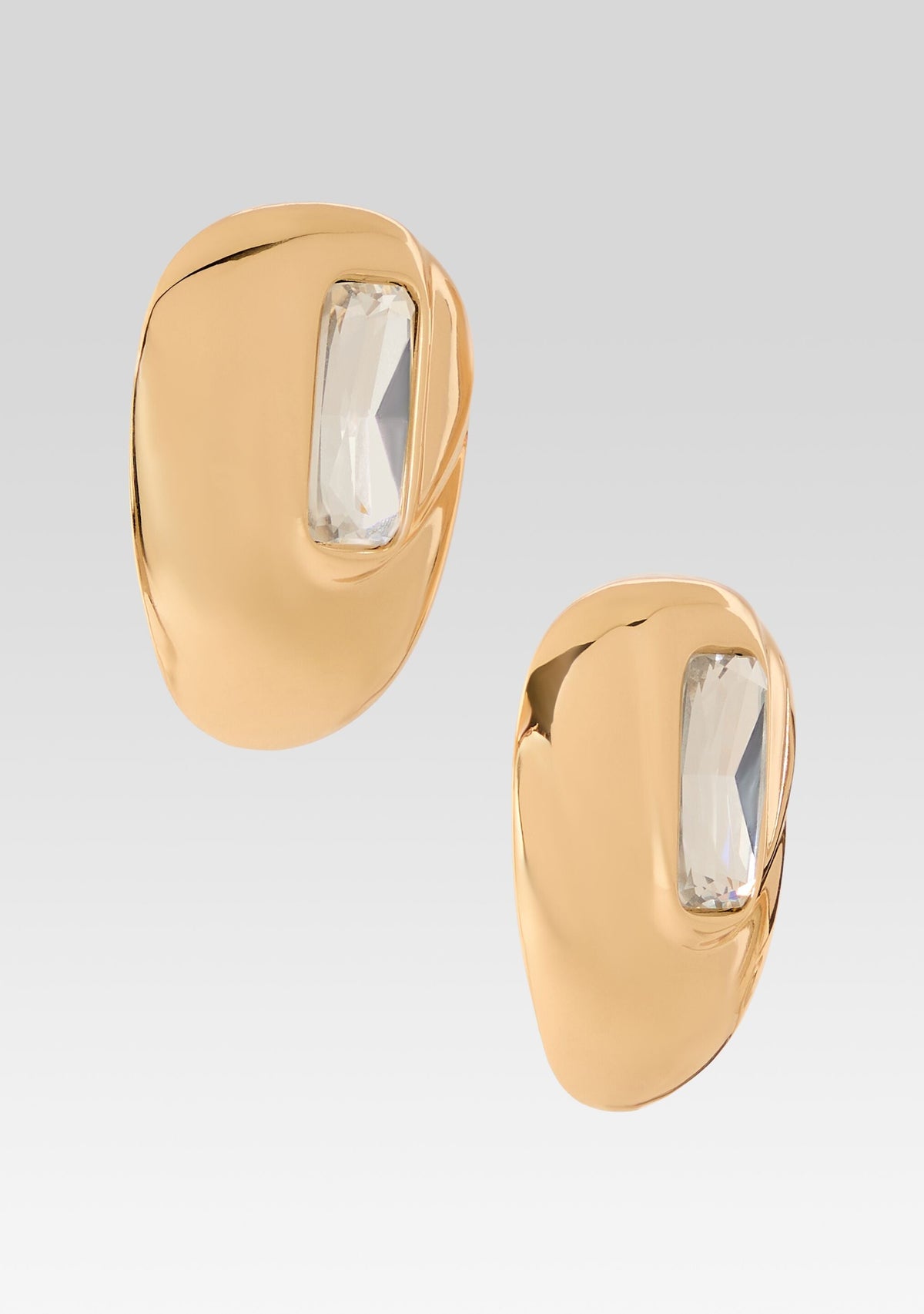 Bianca Earrings by retrofête in Gold/Clear, product image 3