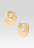 Bianca Earrings by retrofête in Gold/Clear, product image 1