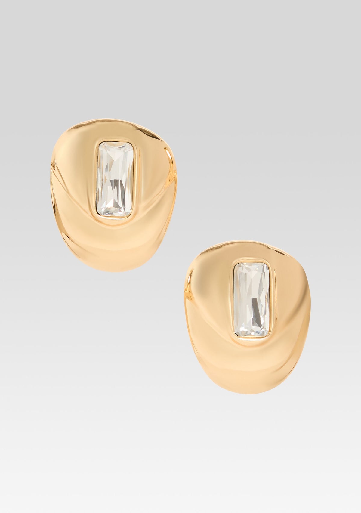Bianca Earrings by retrofête in Gold/Clear, product image 1