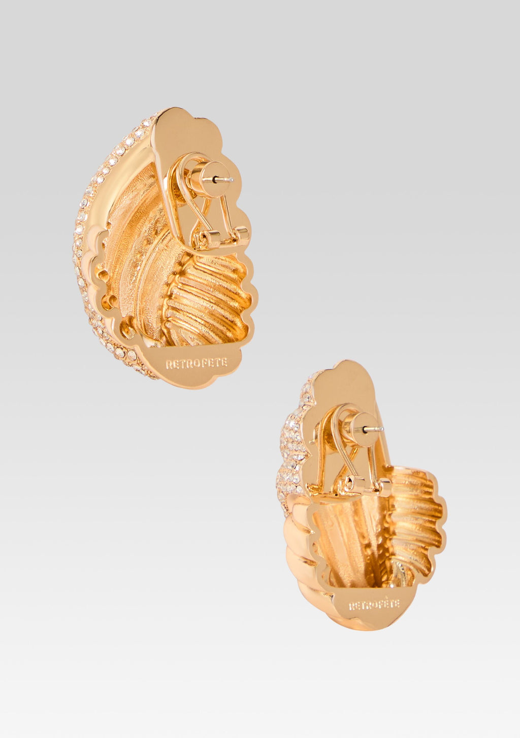 Leanne Earrings by retrofête in Gold/Pave, product image 4