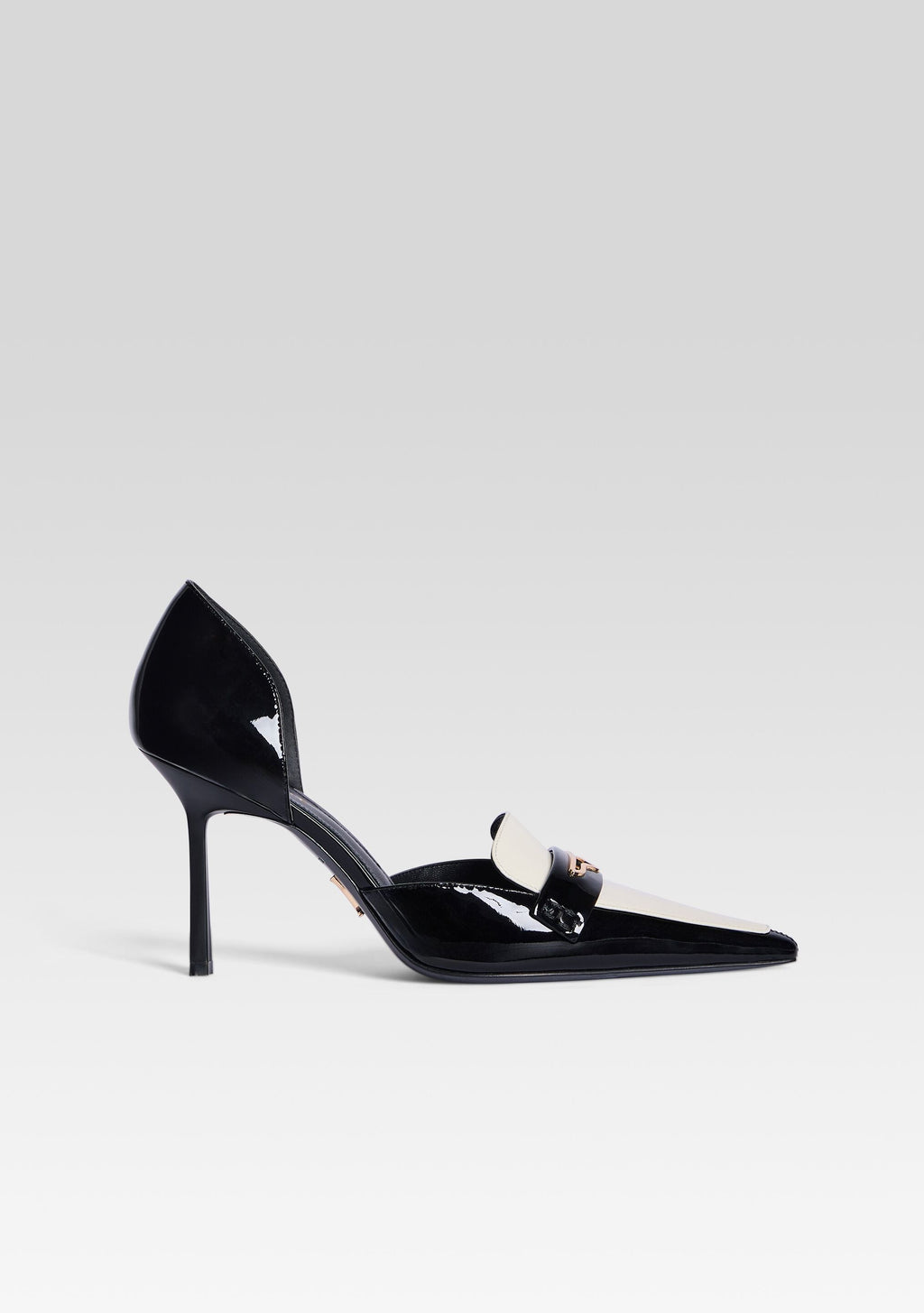 Lida Leather Loafer by retrofête in Black/Cream, product image 1