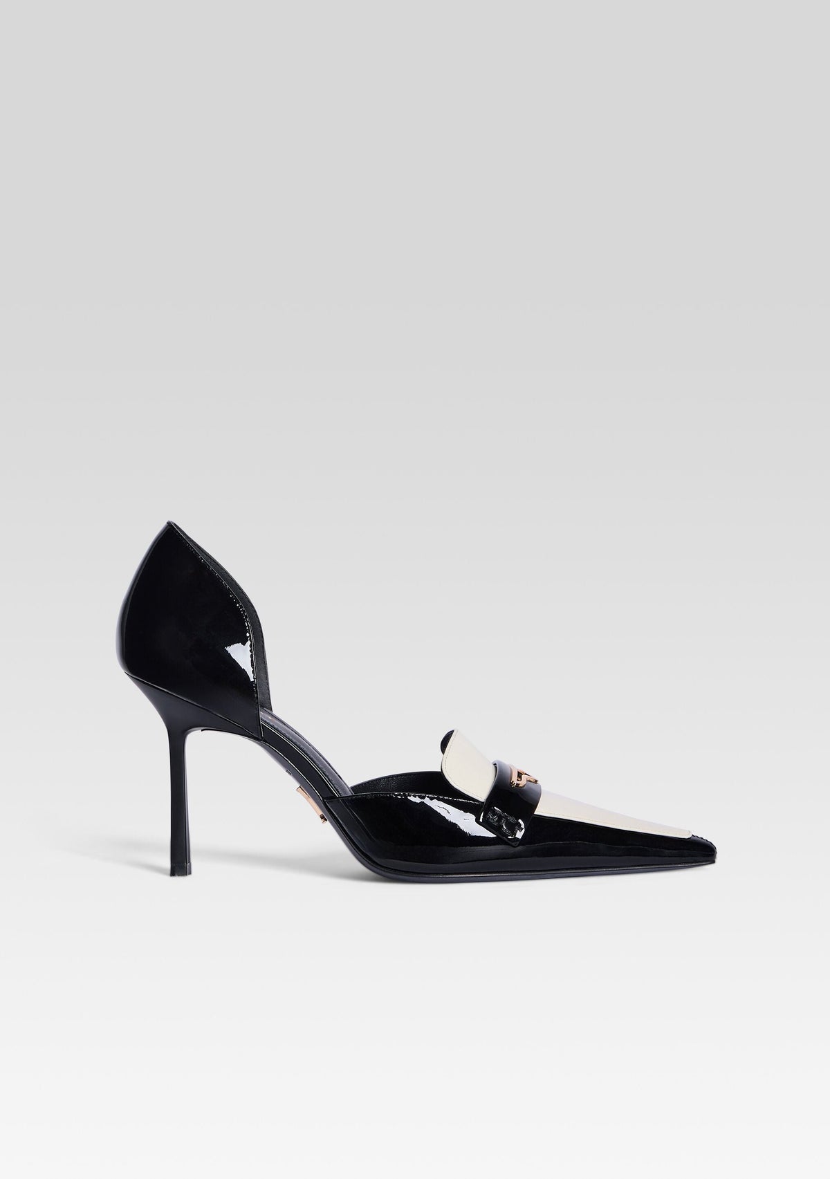 Lida Leather Loafer by retrofête in Black/Cream, product image 1