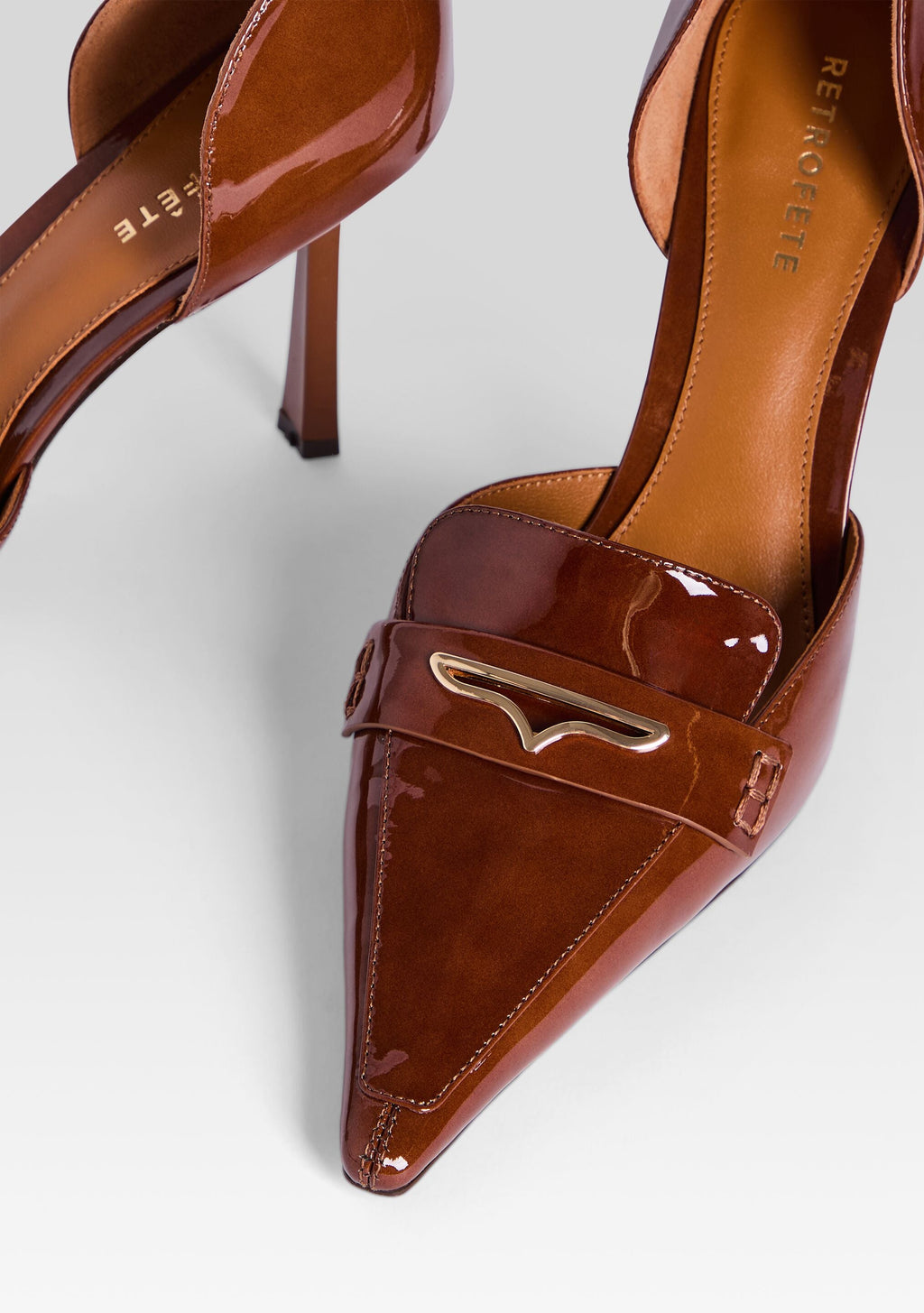 Lida Leather Loafer by retrofête in Brown, product image 3
