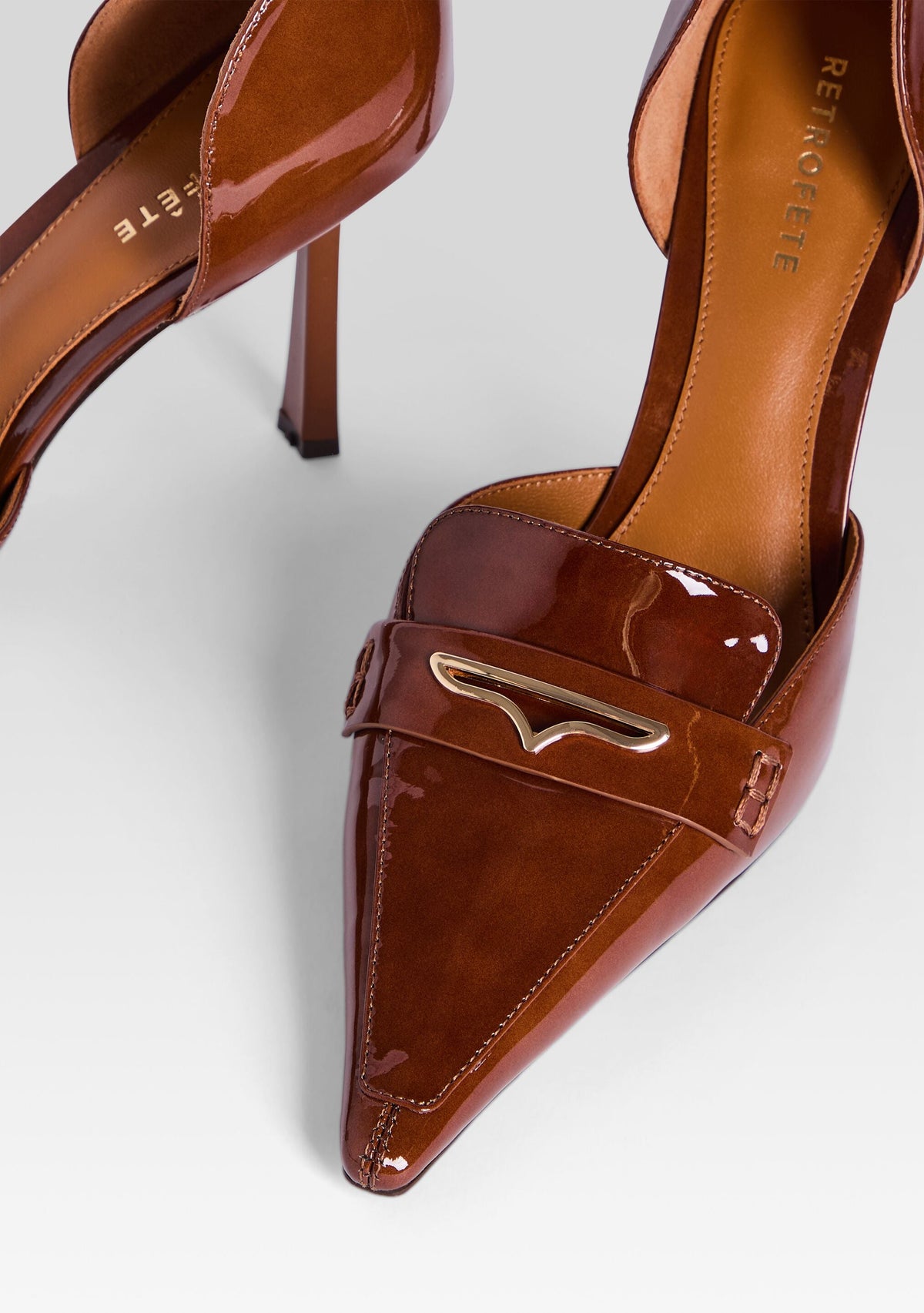 Lida Leather Loafer by retrofête in Brown, product image 3