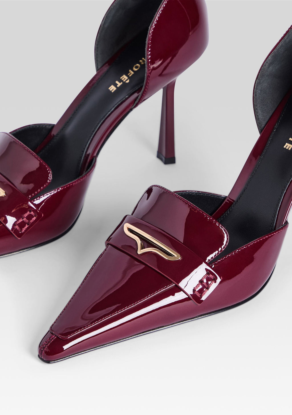 Lida Leather Loafer by retrofête in Pinot, product image 3