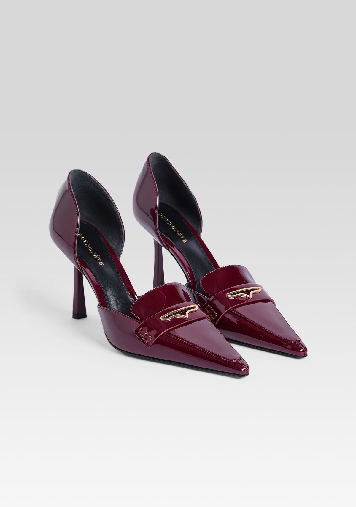 Lida Leather Loafer by retrofête in Pinot, product image 4