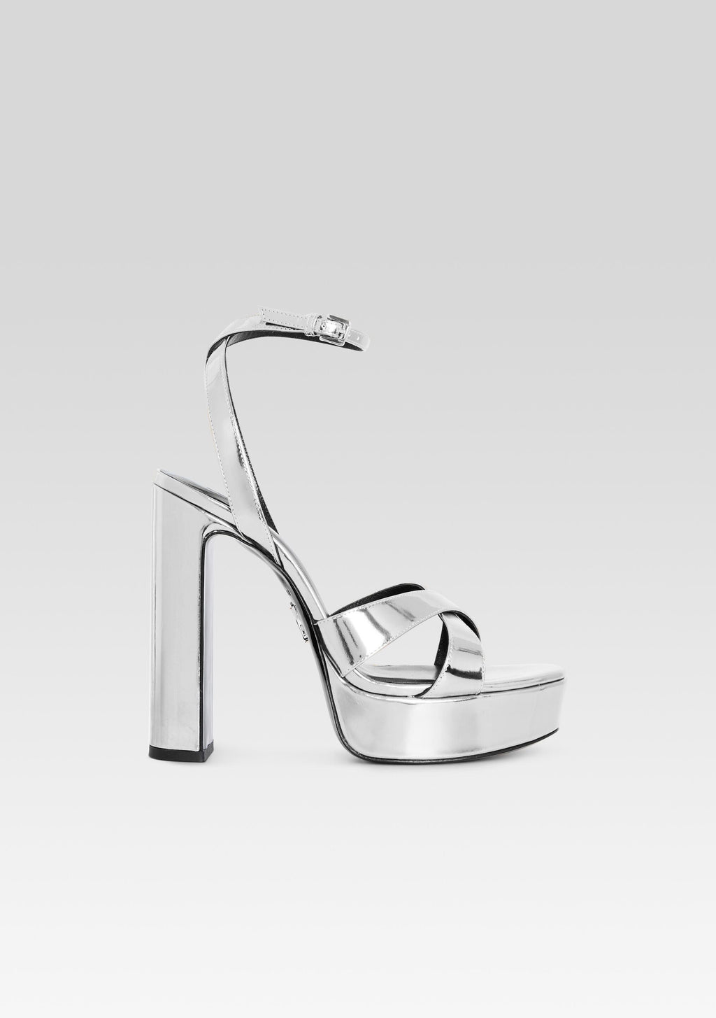 Melodia Platform Sandal by retrofête in Silver, product image 1