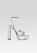 Melodia Platform Sandal by retrofête in Silver, product image 1