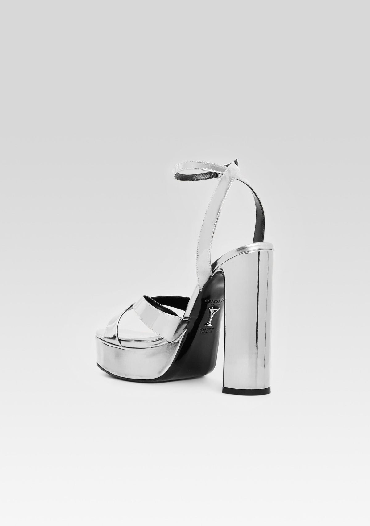 Melodia Platform Sandal by retrofête in Silver, product image 4