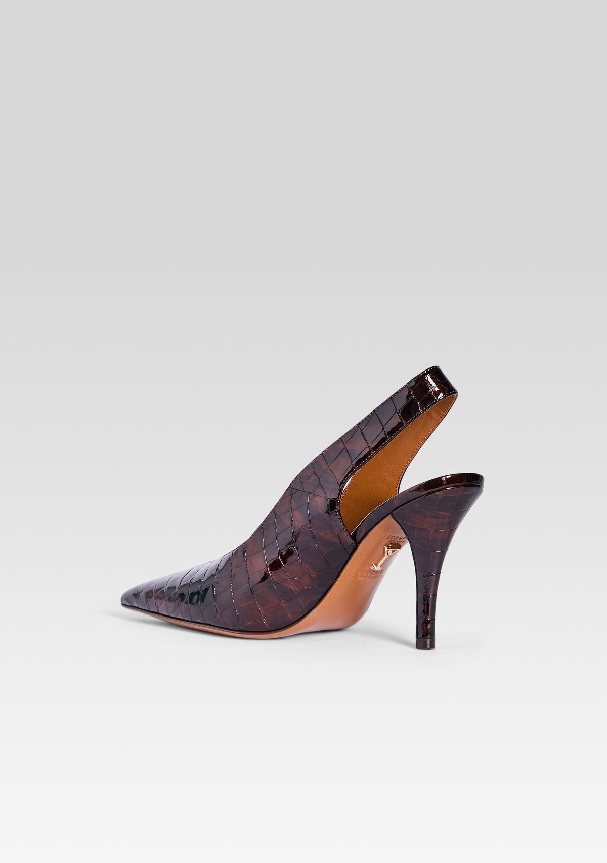 Maxime Slingback Heel by retrofête in Brown Croco, product image 5