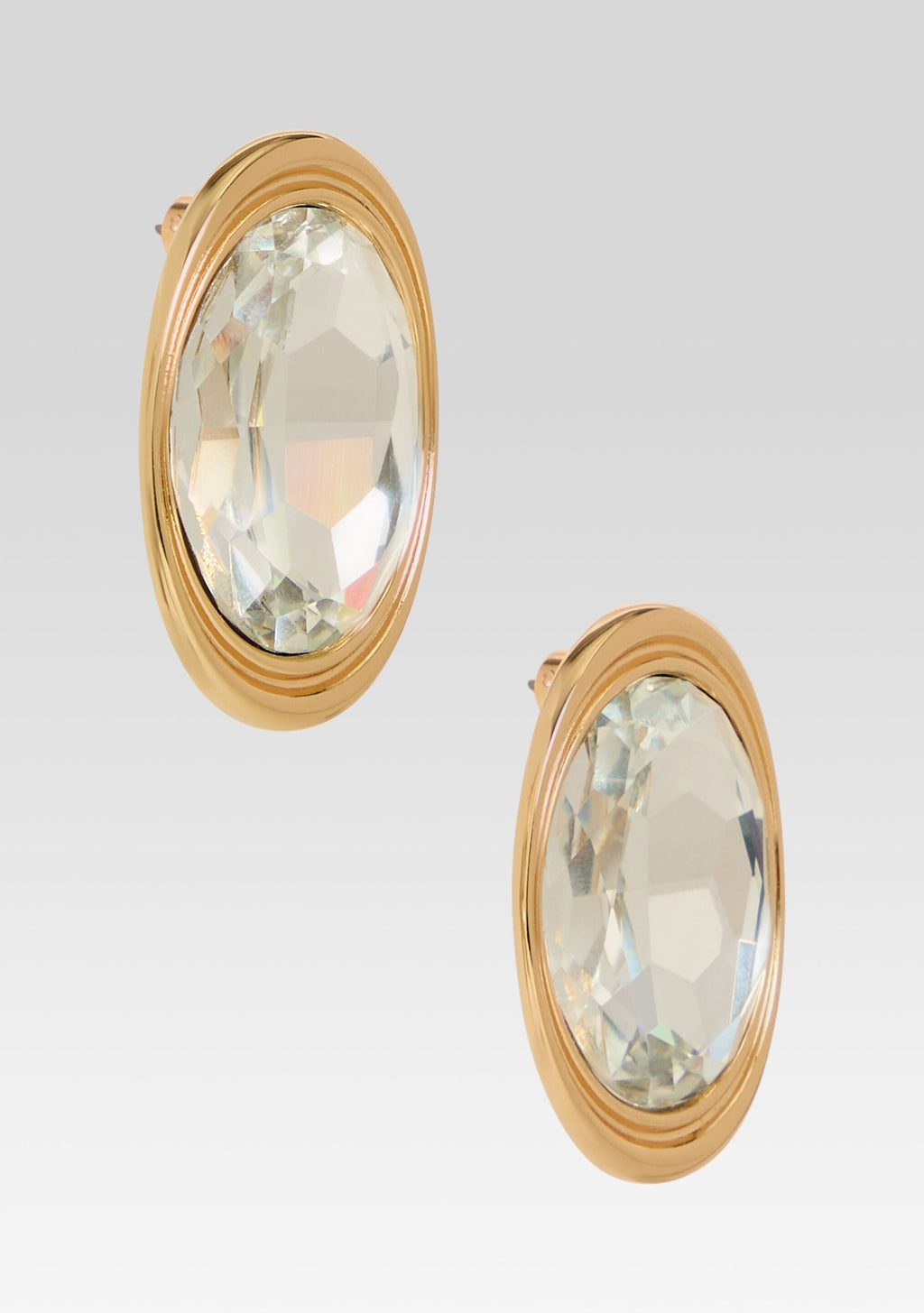 Salma Earrings by retrofête in Gold/Clear, product image 3