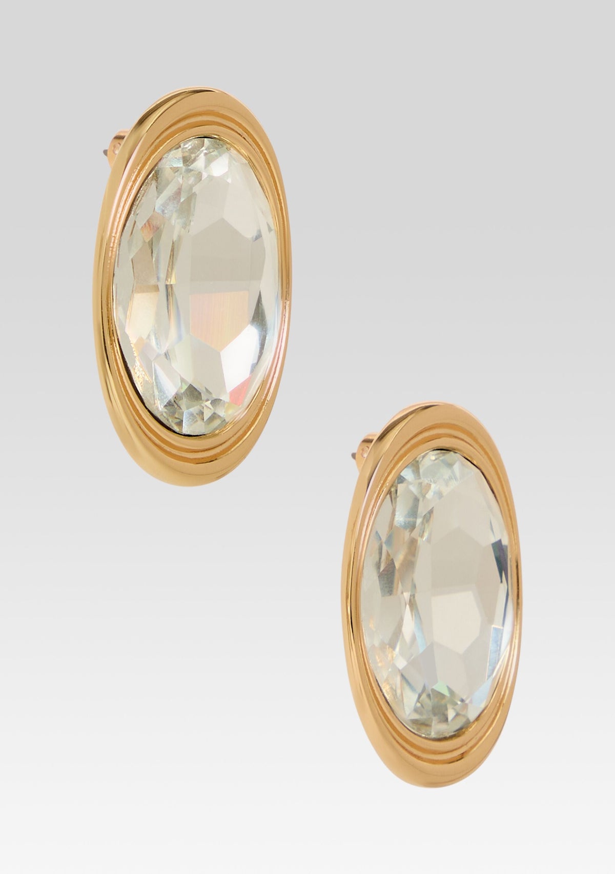 Salma Earrings by retrofête in Gold/Clear, product image 3