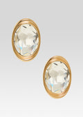 Salma Earrings by retrofête in Gold/Clear, product image 1