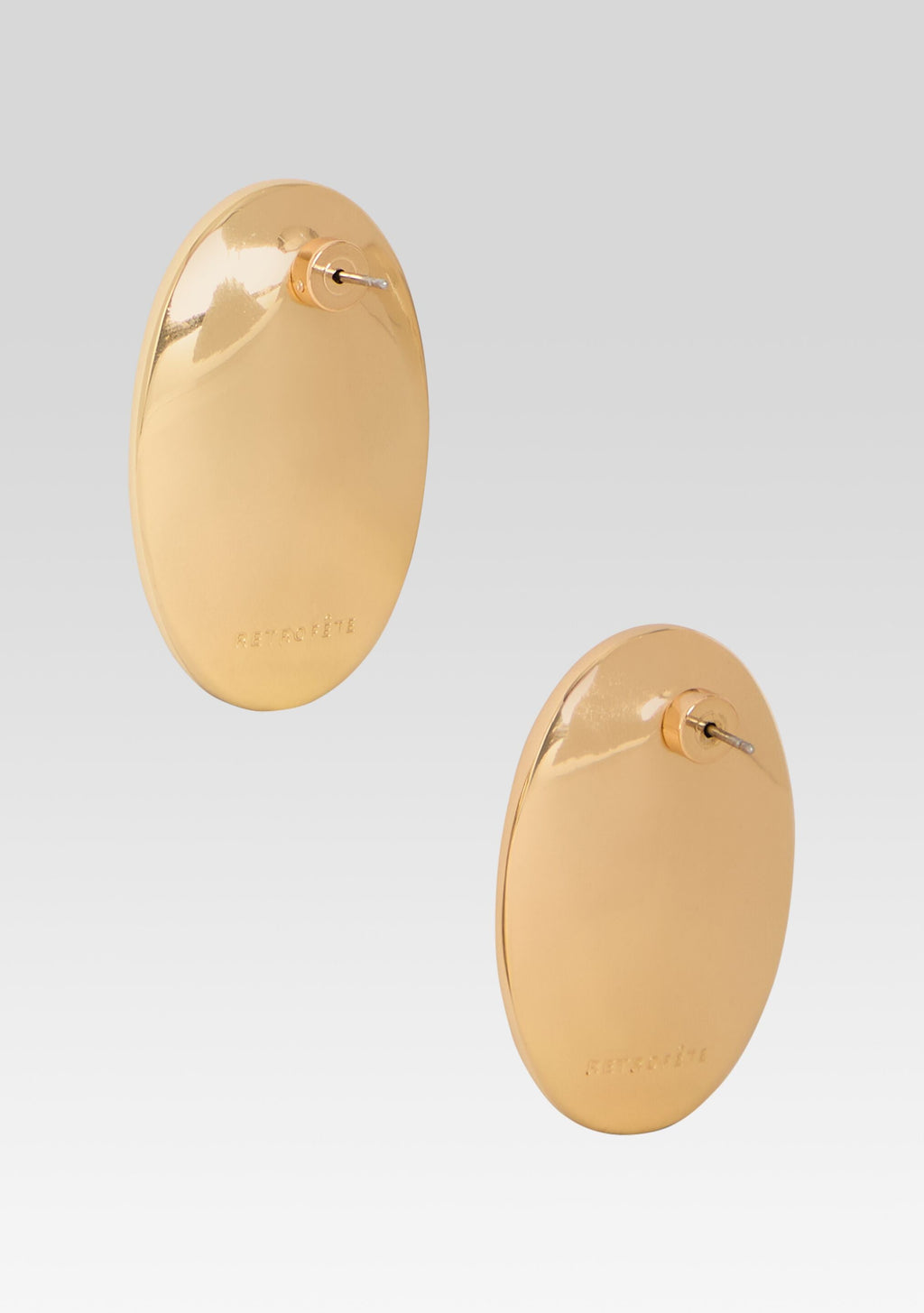 Salma Earrings by retrofête in Gold/Clear, product image 4