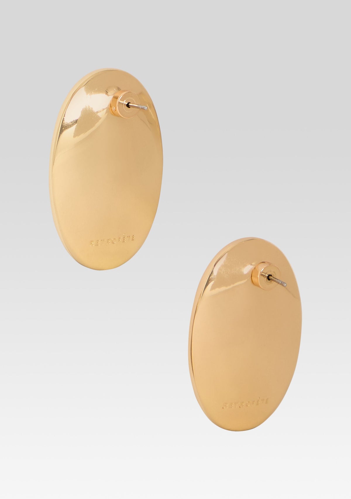 Salma Earrings by retrofête in Gold/Clear, product image 4