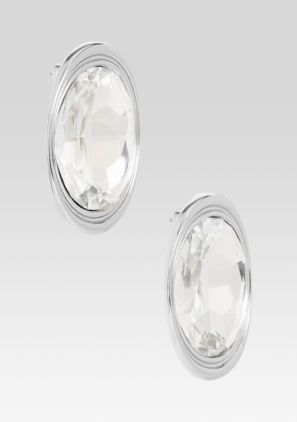 Salma Earrings by retrofête in Silver/Clear, product image 3