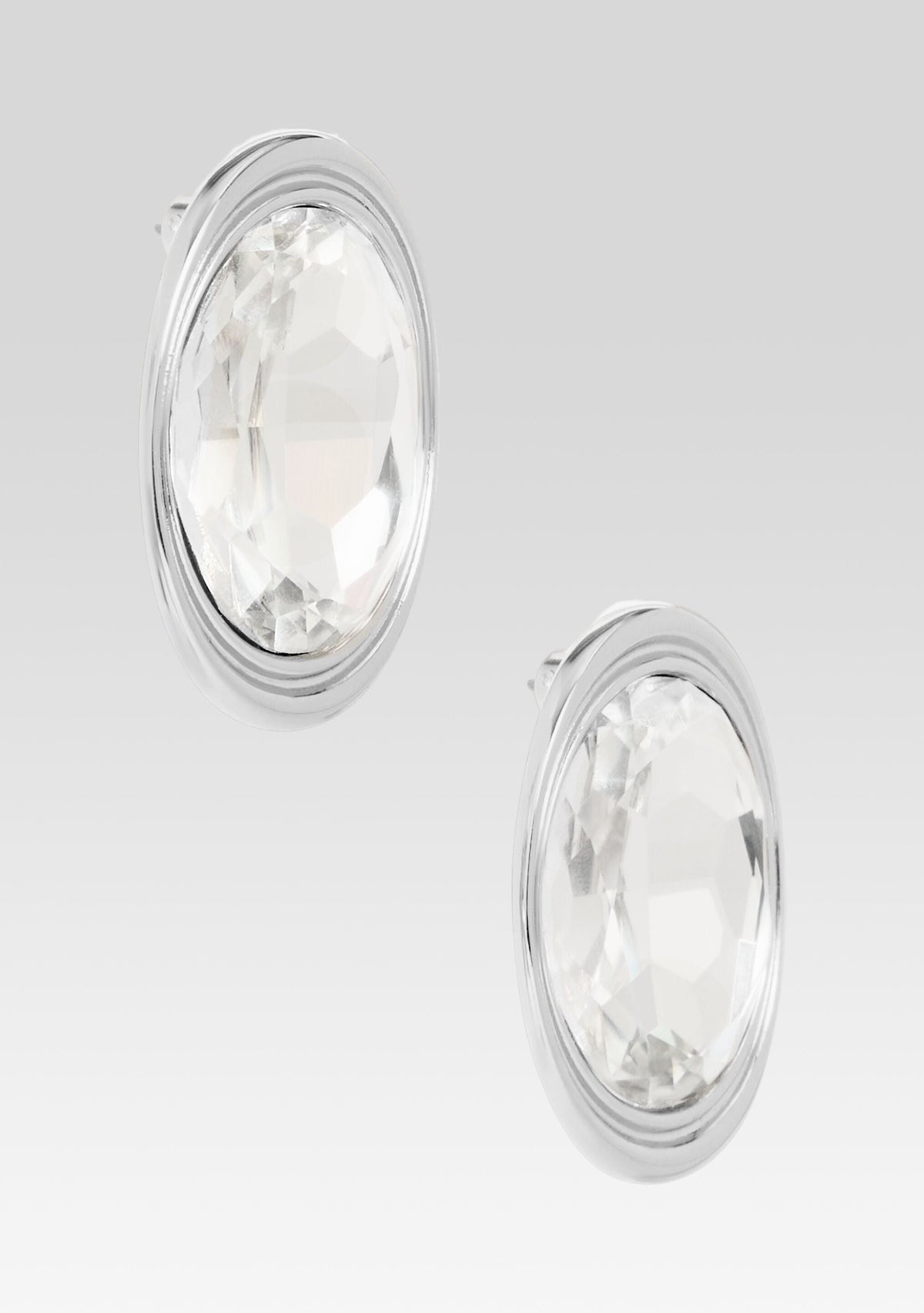 Salma Earrings by retrofête in Silver/Clear, product image 3