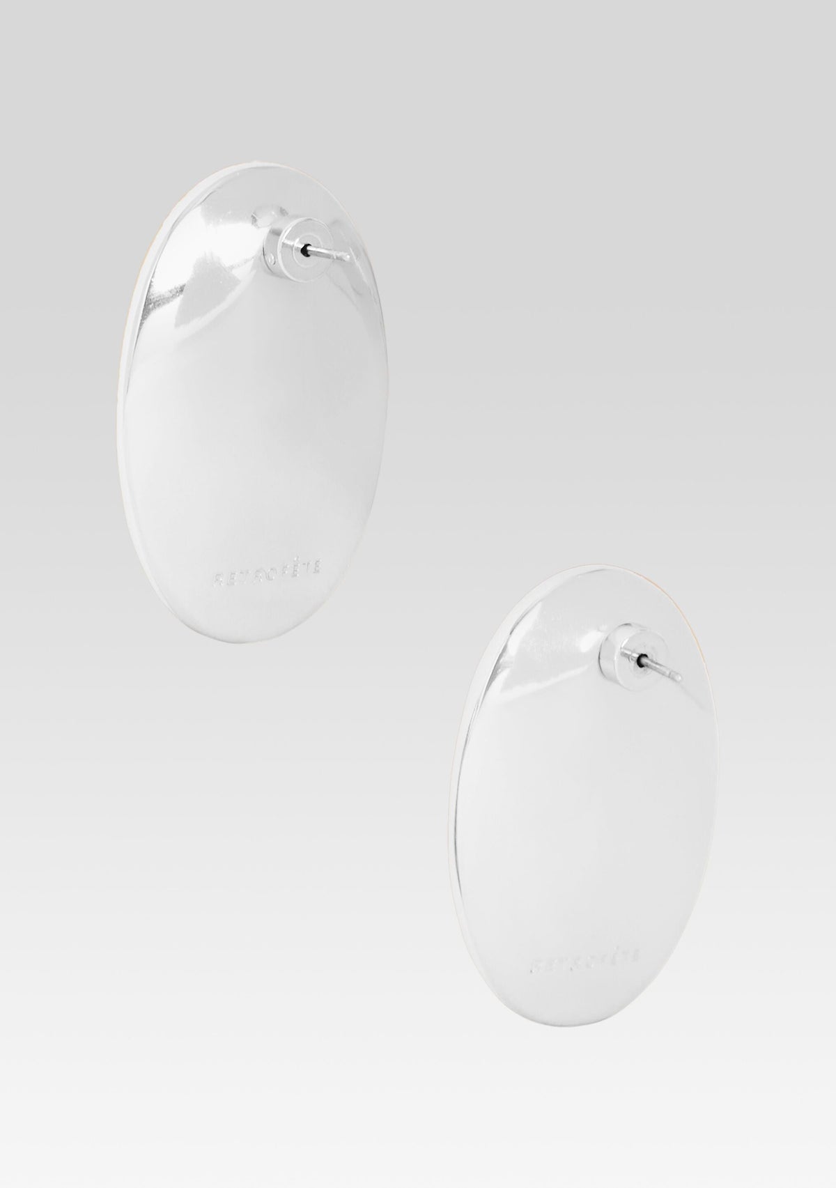 Salma Earrings by retrofête in Silver/Clear, product image 4