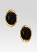 Sanaa Earrings by retrofête in Gold/ Black, product image 1