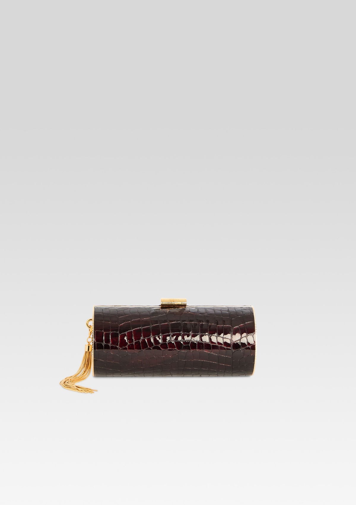 Gracelyn Clutch by retrofête in Burgundy Croco, product image 1