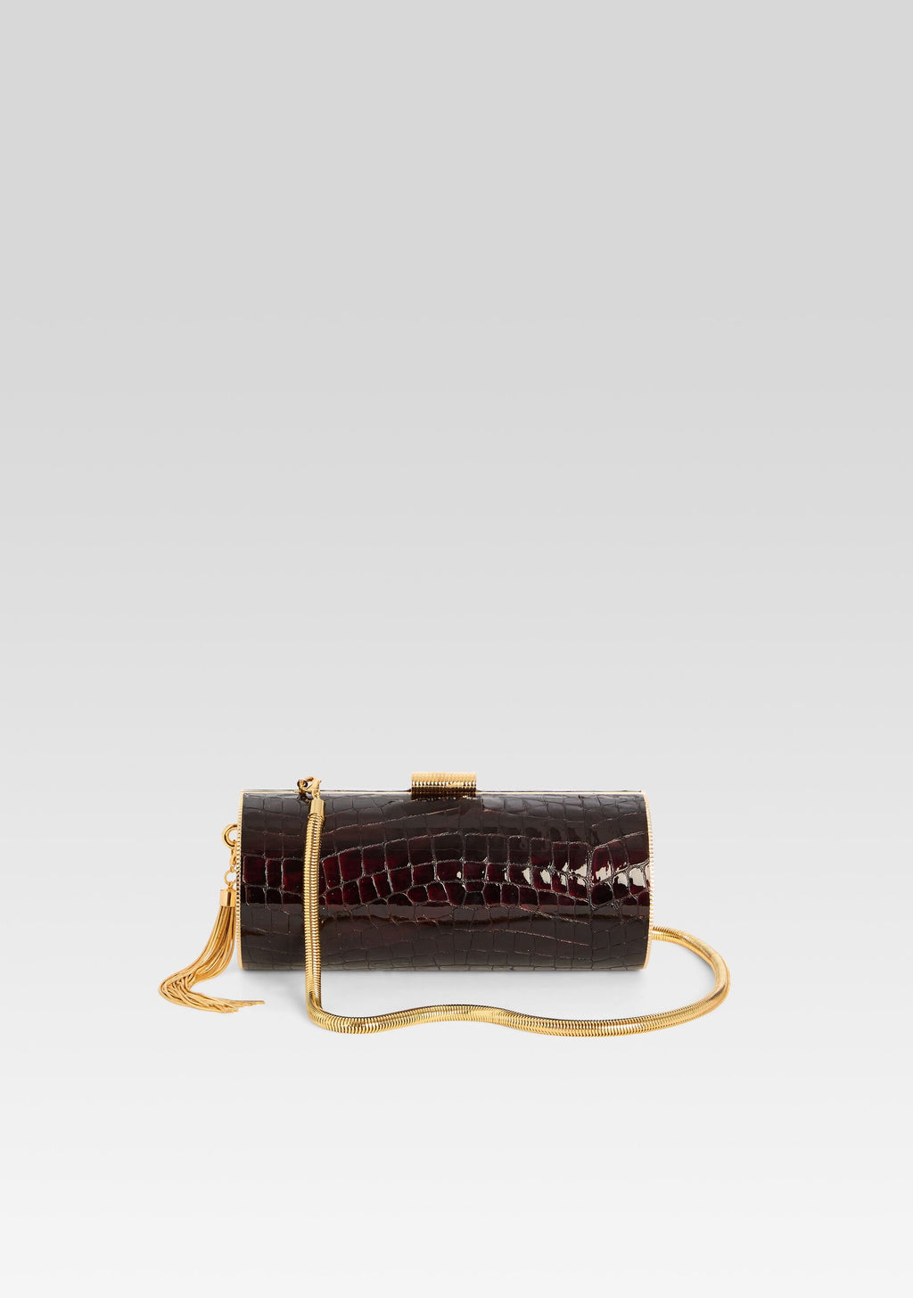 Gracelyn Clutch by retrofête in Burgundy Croco, product image 3