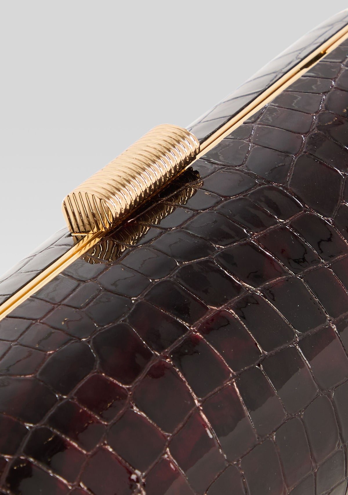 Gracelyn Clutch by retrofête in Burgundy Croco, product image 5
