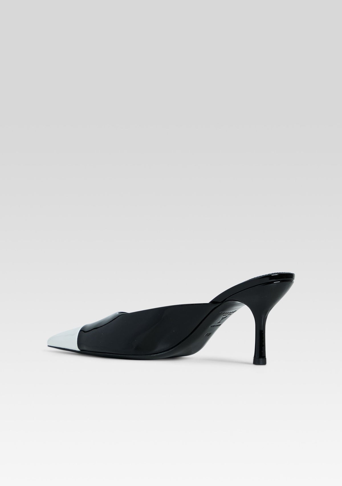 Allegra Leather Kitten Mule by retrofête in Black, product image 5