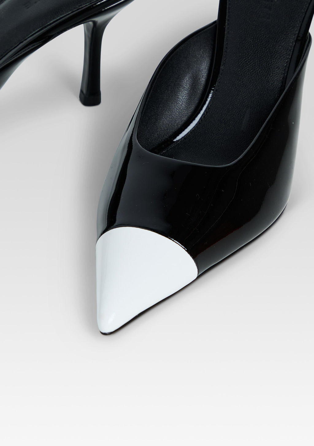 Allegra Leather Kitten Mule by retrofête in Black, product image 4