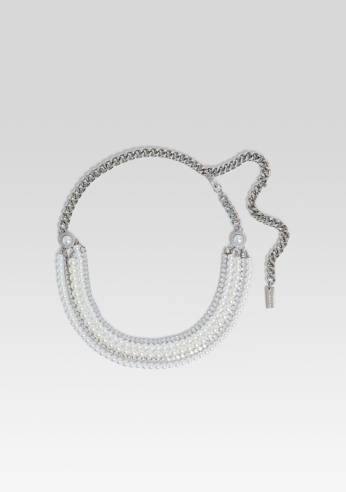 Chloe Pearl Chain Belt by retrofête in Silver, product image 1