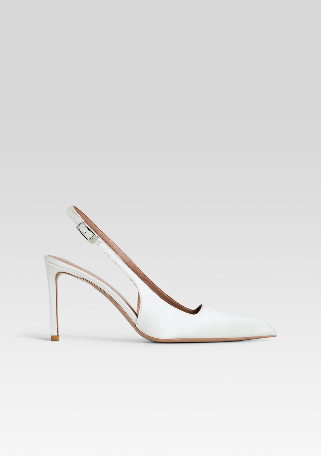 Evelyn Satin Slingback by retrofête in Winter White, product image 1